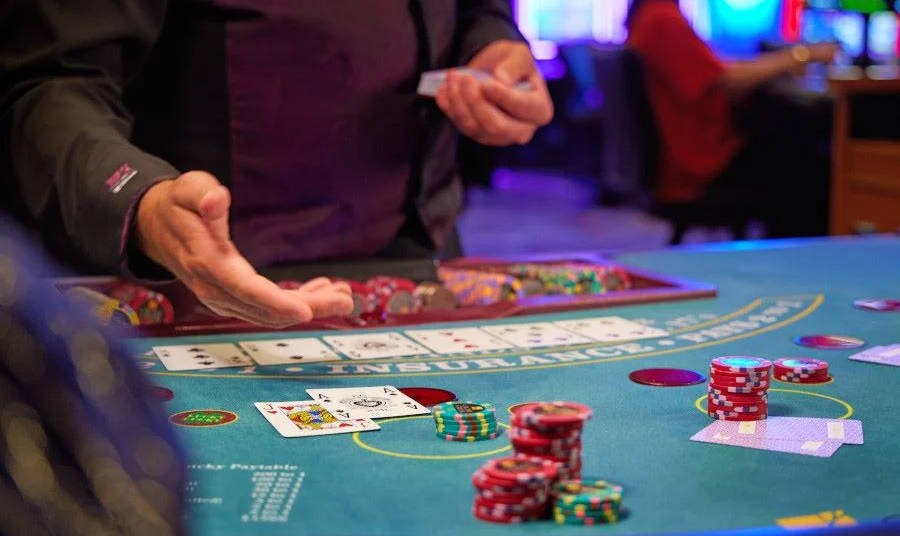 Blackjack table
